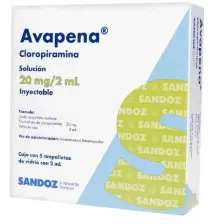 [7502216930599] AVAPENA Sol. Iny. c/5 AMPTAS. 20 MG/2 ML. NA