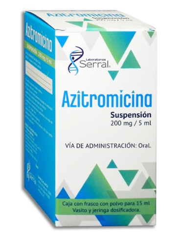 [7501258210393] AZITROMICINA (Serral) SUSP. Fco. 15 ML. 200 MG/5 ML. Azitromicina 200mg. (Susp. Oral). NA