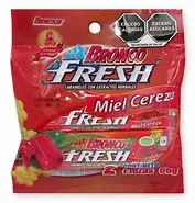[714706908729] BRONCO FRESH CARAMELO Miel Cereza c/2 Pzs. 66 G. NA