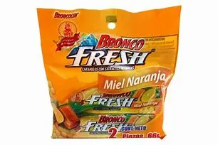 [714706908736] BRONCO FRESH CARAMELO Miel Naranja c/2 Pzs. 66 G. NA