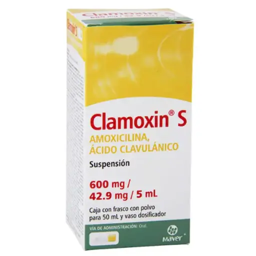 [7502009745140] CLAMOXIN-S SUSP. Fco. 50 ML. 600-42.90 MG/5 ML. NA
