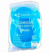 [653341525406] CÓMODO DE PLÁSTICO BASIC (Plastic World) Adulto c/1 Pza.  NA