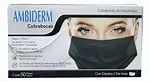 [7502224247344] CUBREBOCAS INFANTIL DCHBLE. 3 PLIEGUES Col. Negro (Ambiderm) Cja. c/50 Pzs. NA