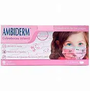 [7502224243582] CUBREBOCAS INFANTIL DCHBLE. 3 PLIEGUES Col. Rosa/Figs. (Ambiderm) Cja. c/50 Pzs. NA