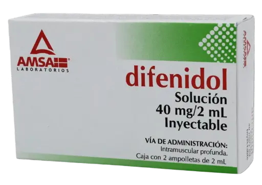 [7501349028937] DIFENIDOL SOLUCION INYECTABLE 40MG/2ML C/2AMPOLLETAS AMSA COLLINS
