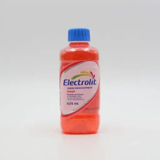 [7501125104268] ELECTROLIT Suero Rehidratante SABOR FRESA  625 ML. Electrólitos orales en solución con Sabor (Fórmula estándar) 311 mmol/L. PISA