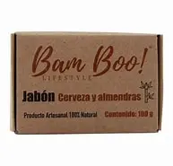 [7506489900044] JABÓN DE CERVEZA Y ALMENDRAS (Bam Boo) Barra c/100 G. Jabón corporal NA