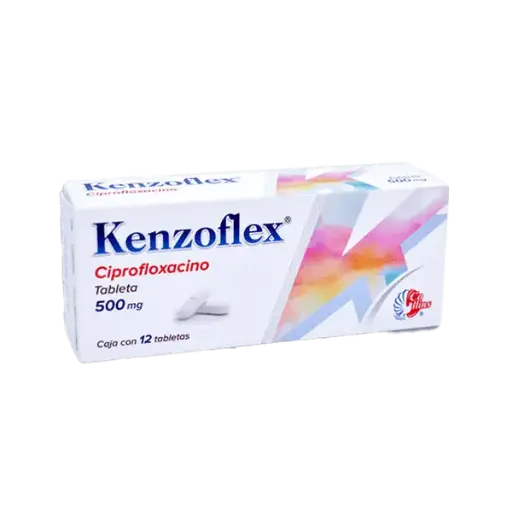 [780083150112] KENZOFLEX Cja. c/12 TABS. 500 MG. Ciprofloxacino 500mg. (Tabs. Orales). COLLINS