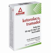 [7501349029040] KETOROLACO/TRAMADOL (Amsa) Sol. Iny. c/3 AMPTAS. 10-25 MG/1 ML. Ketorolaco+Tramadol (Inyectable). NA