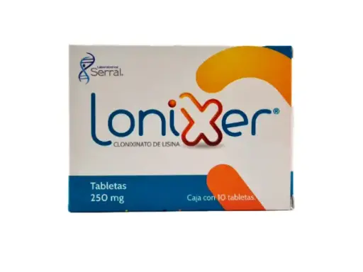 [7501258203586] LONIXER c/10 TABS. 250 MG. Clonixinato de Lisina 250mg. SERRAL