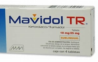 [785120755022] KETOROLACO / TRAMADOL 10/25MG SUBLINGUAL (MAVIDOL TR) 4 TABS COLLINS