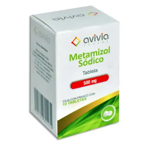 [7501342801131] METAMIZOL SÓDICO (Avivia) c/10 TABS. 500 MG. Metamizol Sódico 500mg. (Tabs. Orales). 