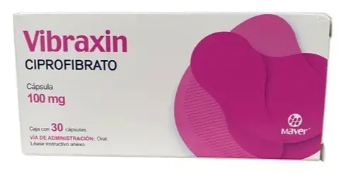 [7502009748608] VIBRAXIN c/30 CAPS. 100 MG. Ciprofibrato. MAVER