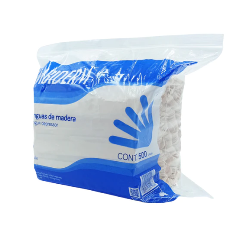[7502224244268] ABATELENGUAS de MADERA (Ambiderm) Paq. c/500 Pzs. NA