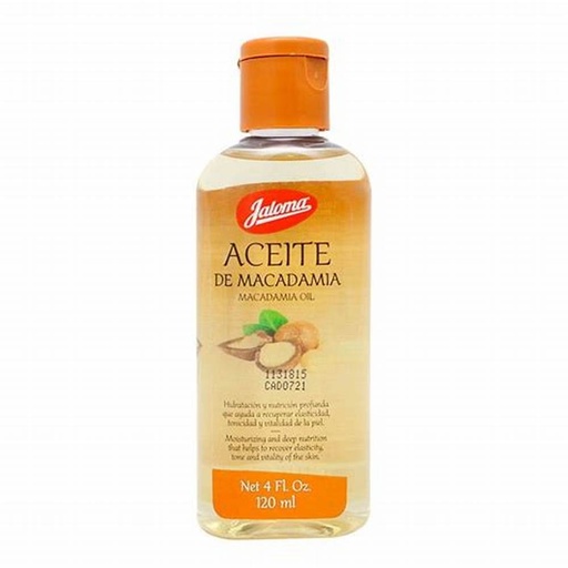 [759684031632] ACEITE de MACADAMIA (Jaloma) Fco. c/120 ML Aceite de Macadamia NA