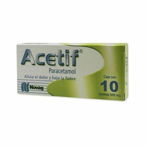 [7501075710250] ACETIF c/10 TABS. 500 MG. Paracetamol  500mg. (Tabs. Orales). NA