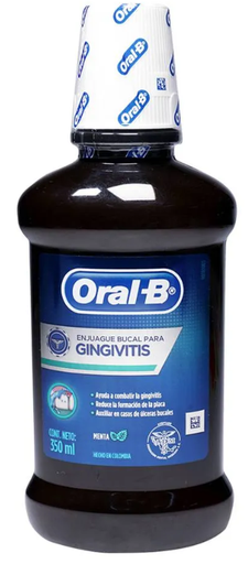 [7501086453221] Enjuague Bucal Oral B Para Gingivitis Sabor Menta 350 Ml