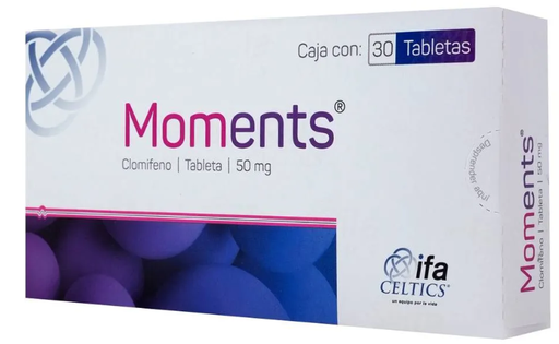[7501249605689] Moments clomifeno 50 Mg 30 Tabletas