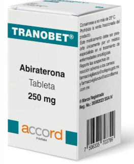 [7501109921119] Tranobet Abiraterona Tableta Cada Tableta contiene: Acetato de abiraterona 250 mg. Envase con 120 tabletas.