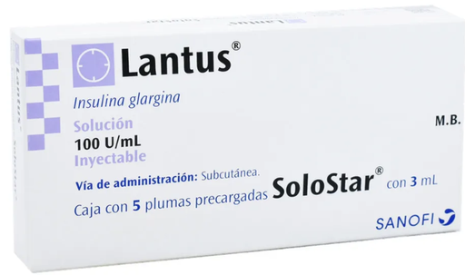 [7501165006157] Lantus Solostar 100 UI Solución Inyectable 5 Plumas Precargadas 3 Ml