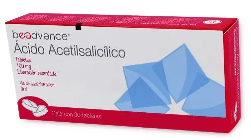 [7501342803524] ACIDO ACETILSALICILICO 100 MG C/30 TABLETAS BEADVANCE COLLINS