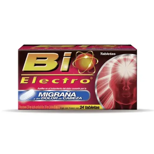 [650240007651] ACIDO ACETILSALICILICO+PARACETAMOL+CAFEINA 250/250/65MG C/24 TABLETAS (BIOELCTRO) COLLINS