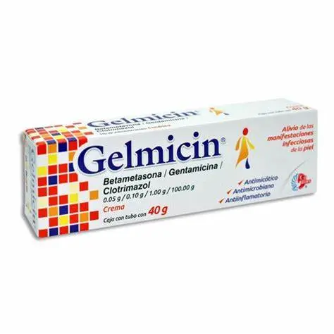 [780083148966] BETAMETASONA.GENTAMICINA.CLOTRIMAZOL .05/.10/100G TUBO 40 G (GELMICIN ) COLLINS