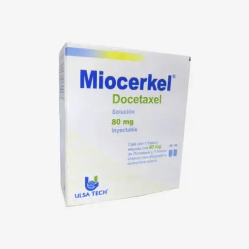 [7506429600072] DOCETAXEL SOLUCION ENV INYECTABLE. CADA FRASCO AMPULA CONTIENE: DOCETAXEL ANHIDRO O TRIHIDRATADO EQUIVALENTE A 80 MG DE DOCETAXEL ENVASE CON FRASCO AMPULA CON 80 MG CON 4 ML. 010.000.5437.01.02