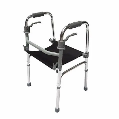 [EA600101C] ANDADERA ALUMINIO PLATA CON ASIENTO PLEGLABLE ALT.AJUSTABLE