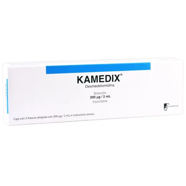 KAMEDIX Sol. Iny. c/5 FCO. AMP. 200 MCG/2 ML. Dexmedetomidina NA ...